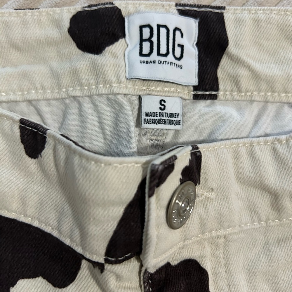 BDG Cowprint Mini Skirt